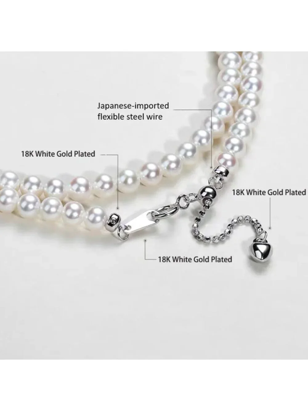 Elegant Freshwater Cultured Pearl Necklace for Women - 5MM to 10MM Real Pearl